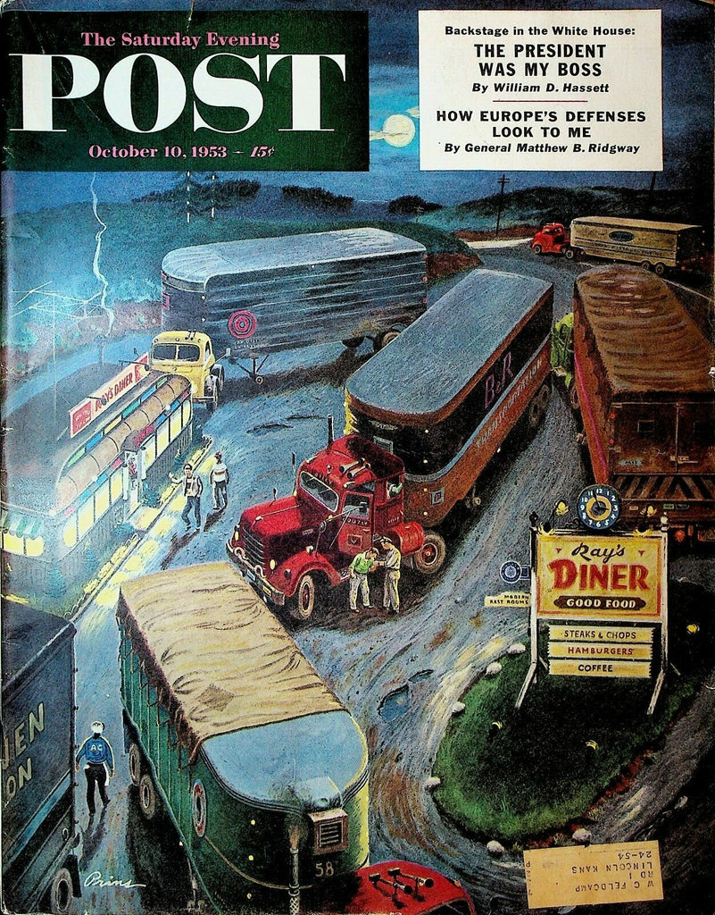 Saturday Evening Post October 10 1953 Erle Stanley Gardner Jordan Olivar 0