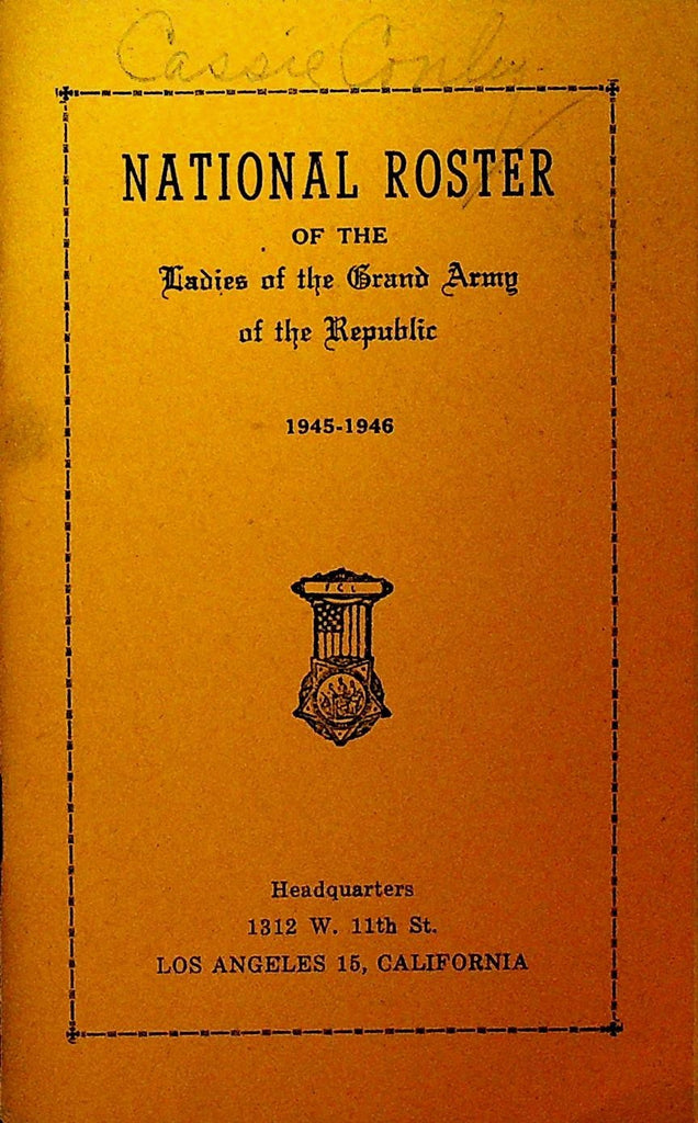Ladies of the Grand Army of the Republic National Roster 19450