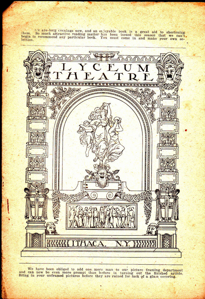 Father & the Boys Lyceum Theatre Ithaca NY Program William Crane January 18 19080