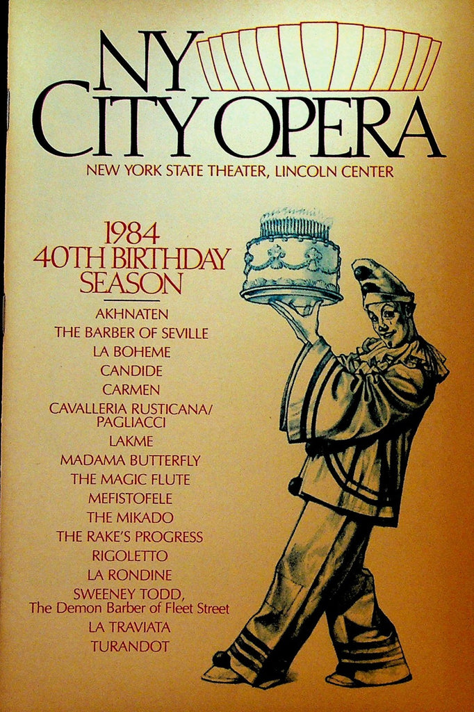 The Mikado New York City Opera Playbill September 9 1984 William Wildermann0