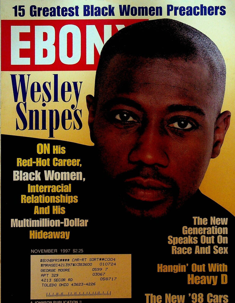 Ebony Magazine November 1997 Wesley Snipes Heavy D Venus Williams