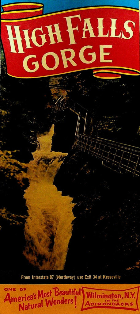 High Falls Gorge Brochure 1960s Wilmington NY Adirondacks0