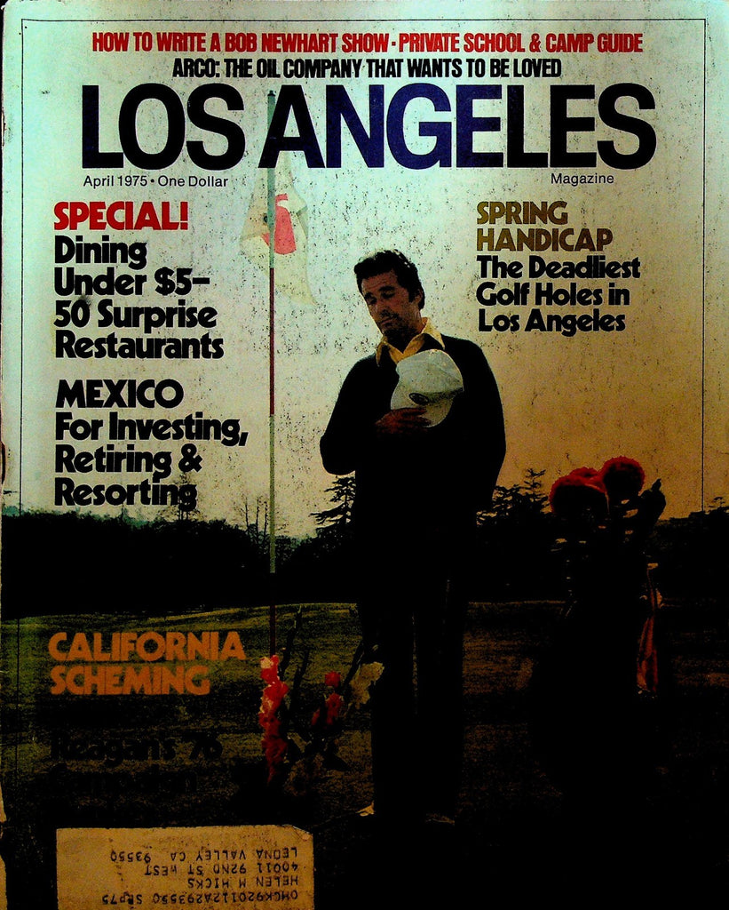 Los Angeles Magazine April 1975 James Garner Bob Newhart Ronald Reagan0