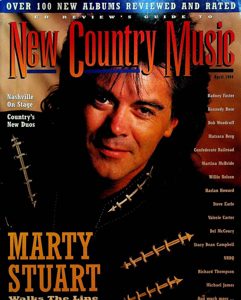 New Country Music Magazine April 1994 Marty Stuart Martina McBride Willie Nelson