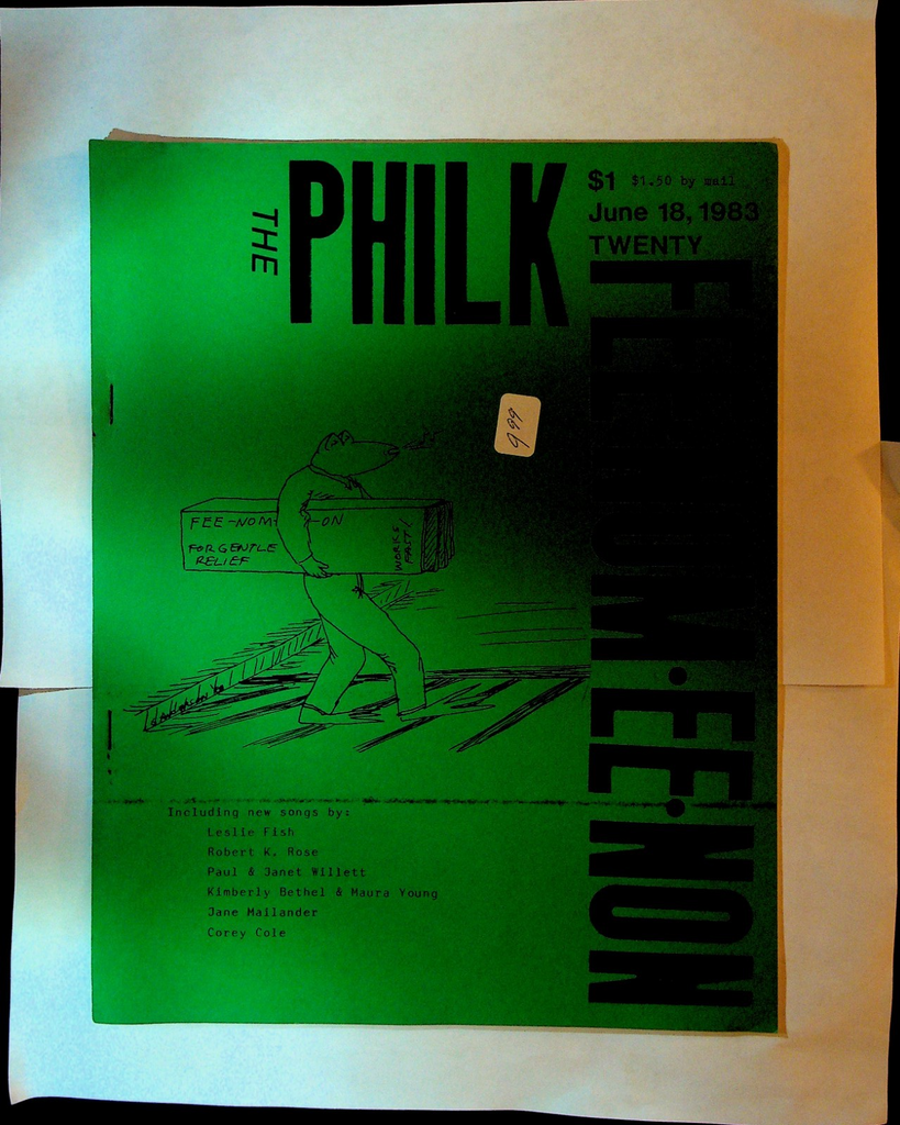 The Philk Fee-Nom-Ee-Non Filk Music Fanzine Science Fiction 20 June 18 19830