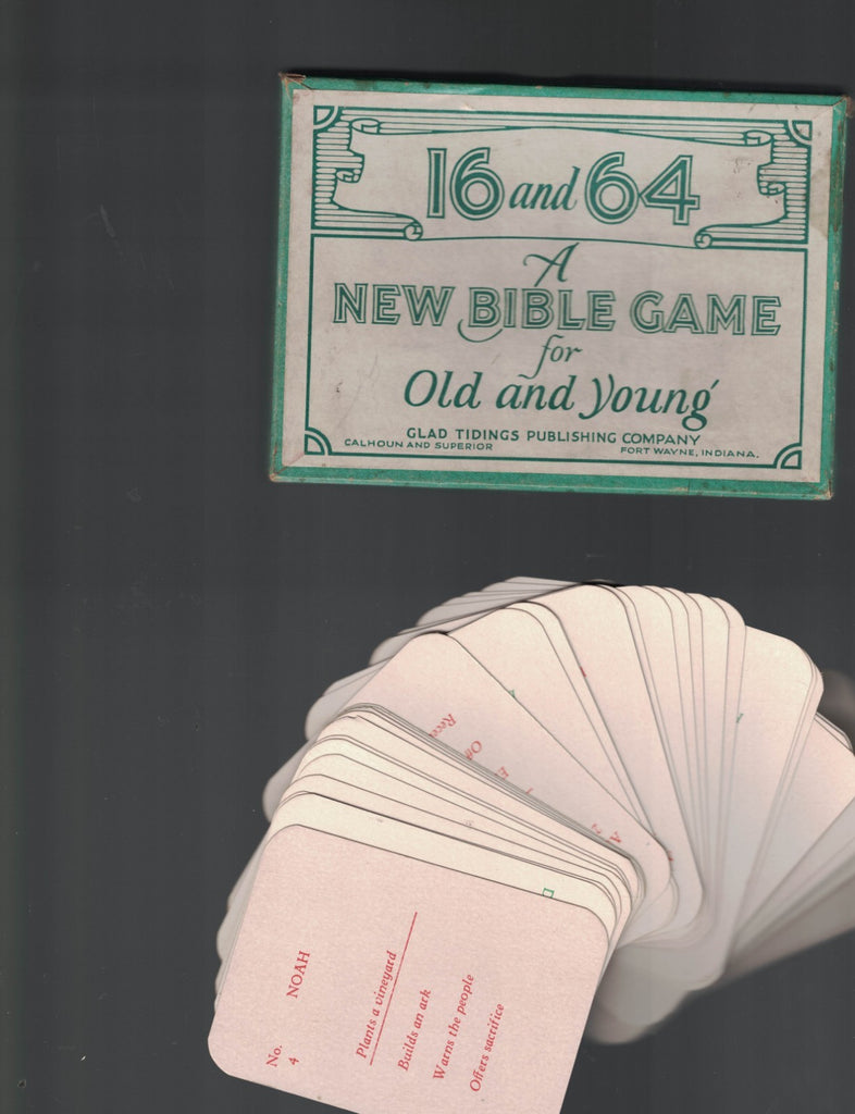 16 and 64 A New Bible Game for Old and Young Glad Tidings Publishing 1900s0