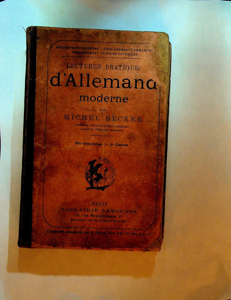 D'Allemand Moderne by Michel Becker Lectures Practiques ca 1900 French German0