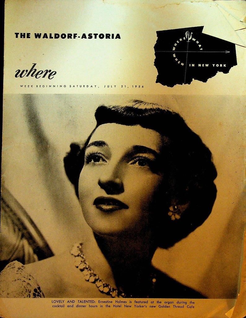 Waldorf Astoria Magazine July 21 1956 New York City Ernestine Holmes Gil Hodges