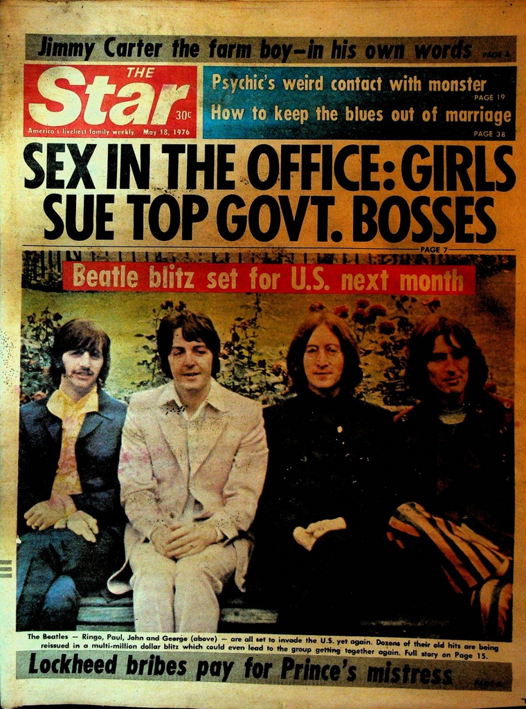 The Star May 18 1976 Beatles Jimmy Carter Arnold Schwarzenegger Phyllis Diller