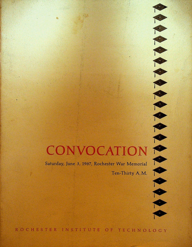 Rochester Institute of Technology RIT Convocation Program 19670