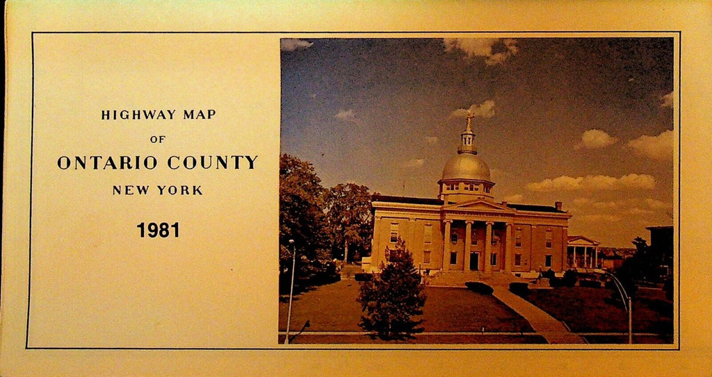 Ontario New York Highway Map 1981 Upstate NY