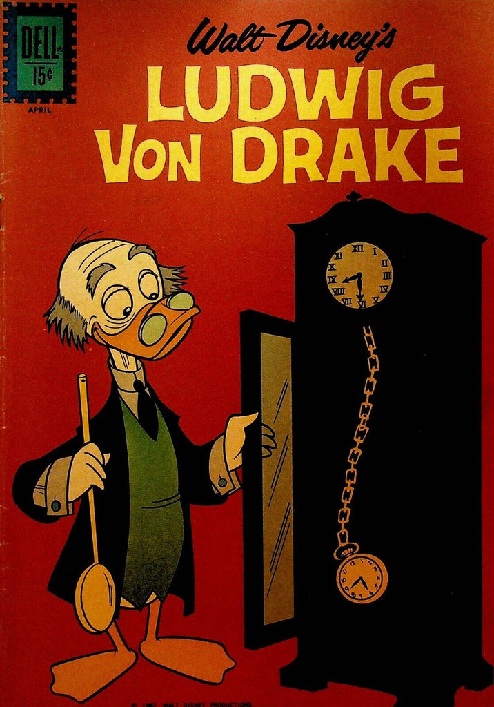 Ludwig Von Drake 3 Dell Comics 1962 Walt Disney Grandfather Clock Pocket Watch