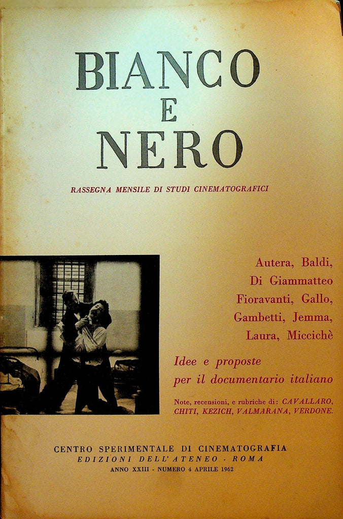 Bianco e Nero Magazine April 1962 Porgy & Bess Salvatore Giuliano0
