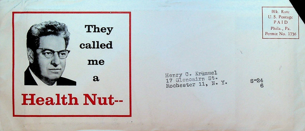 Prevention Magazine Emmaus Pennsylvania Health Nut Letter 1960s Sealed0