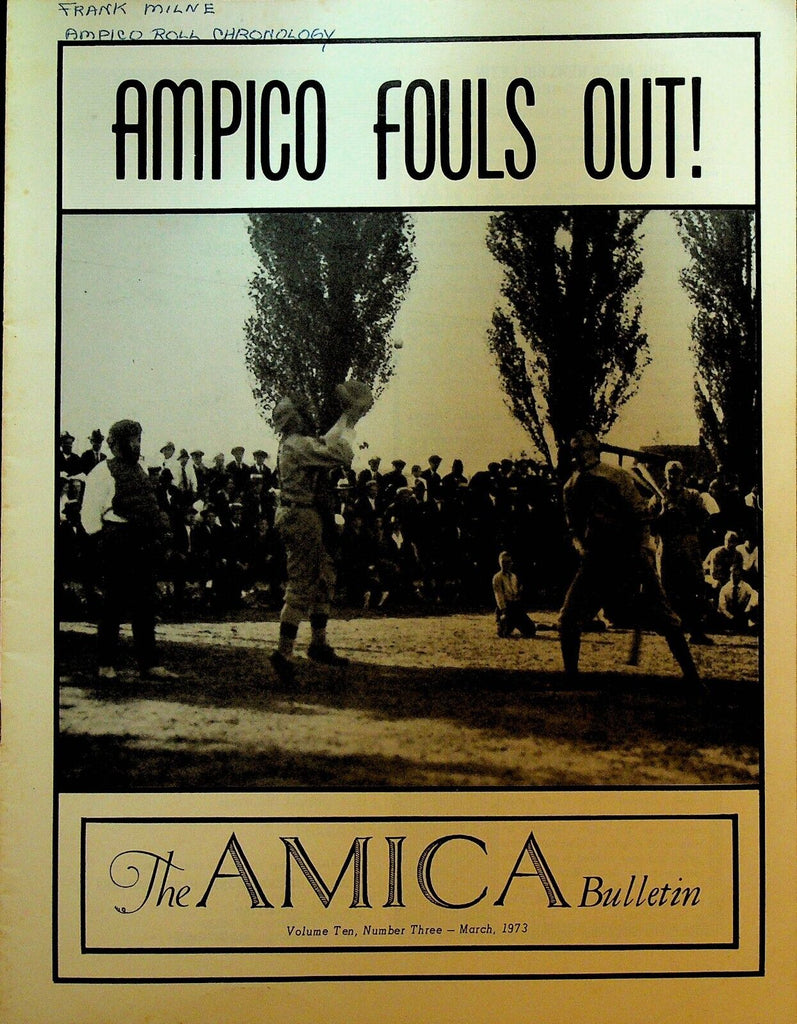 Amica Bulletin March 1973 Ampico Steve Johnson Tubular Chimes