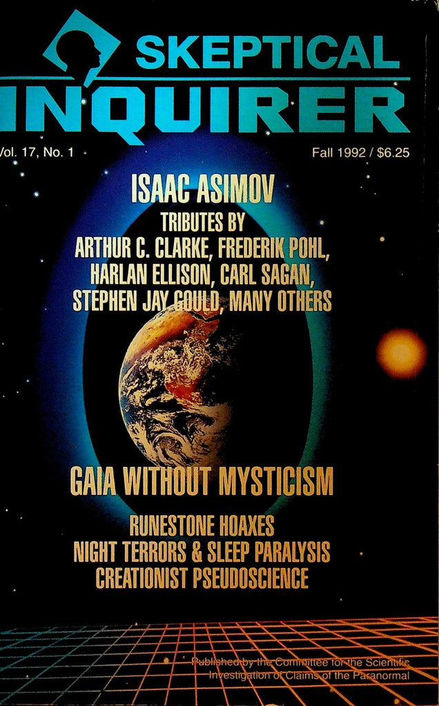 Skeptical Inquirer Fall 1992 Isaac Asimov Tribute Gaia Without Mysticism0