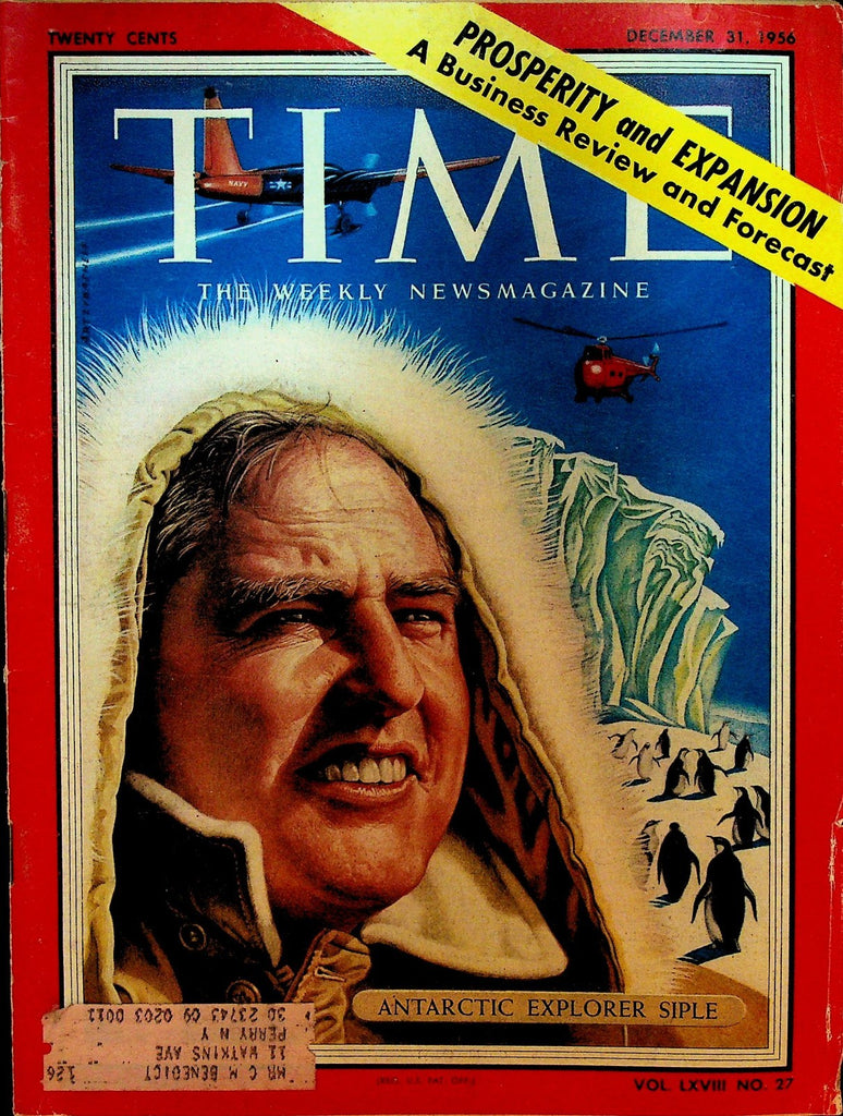 Time Magazine December 31 1956 Paul Siple Antarctica Rosa Parks Marquis de Sade0