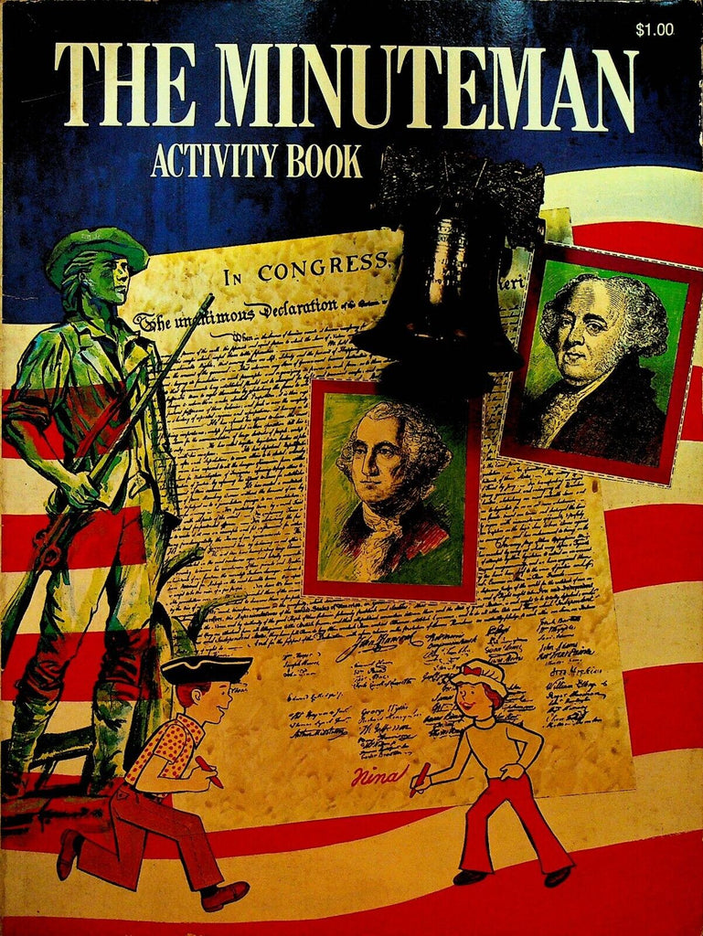 The Minutemen Activity Book Tony Tallarico 1976 USA Patriotic