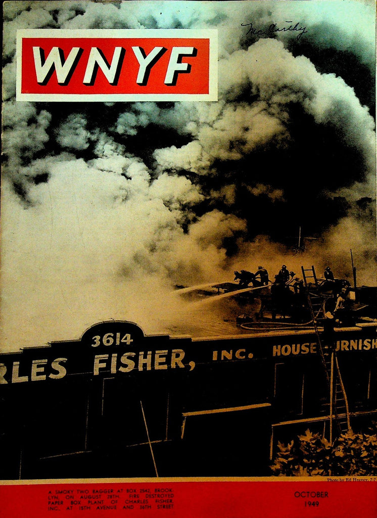 WNYF With New York Firefighters Magazine October 1949 Charles Fisher Brooklyn0