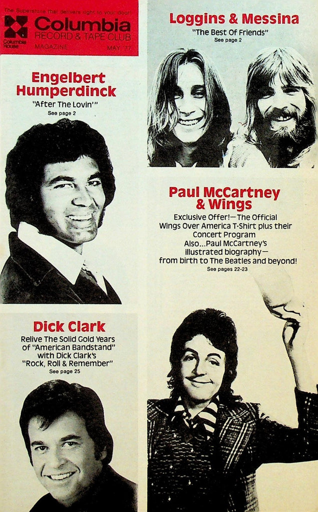 Columbia Record & Tape Club Catalog May 1977 Paul McCartney Loggins & Messina0