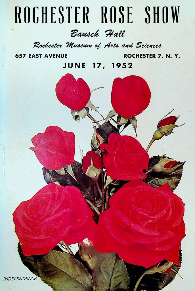 Rochester NY Rose Show Program June 17 19520