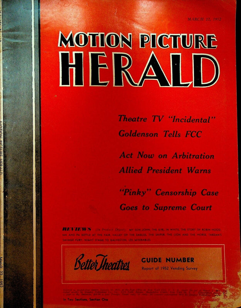 Motion Picture Herald March 22 1952 Marlon Brando Vivien Leigh Gale Robbins