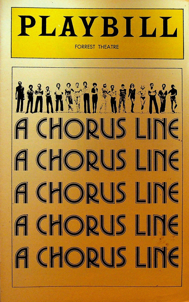 A Chorus Line Playbill 1979 Forrest Theatre New York Shakespeare Festival0