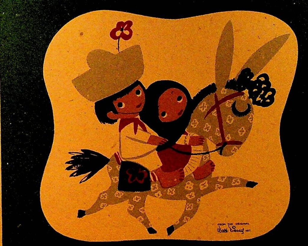 Walt Disney Mary Blair Greeting Card Hallmark Holidays Burro