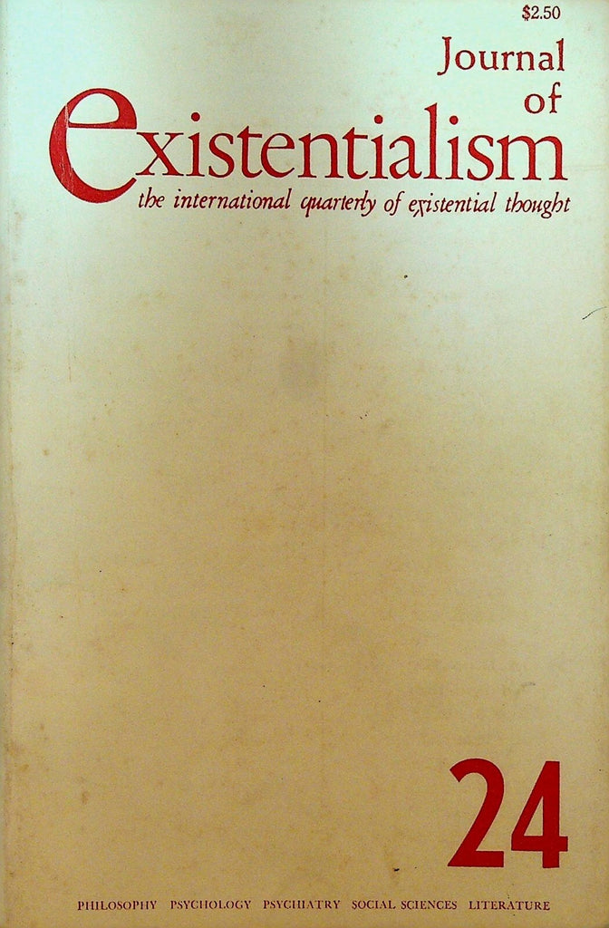 Journal of Existentialism #24 Summer 1966 Tillichian Symbol Kai Nielsen0