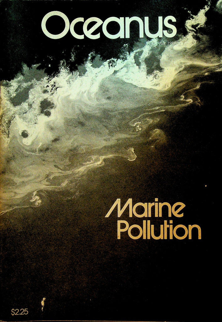 Oceanus Magazine Fall 1974 Marine Pollution Plastics in Ocean0