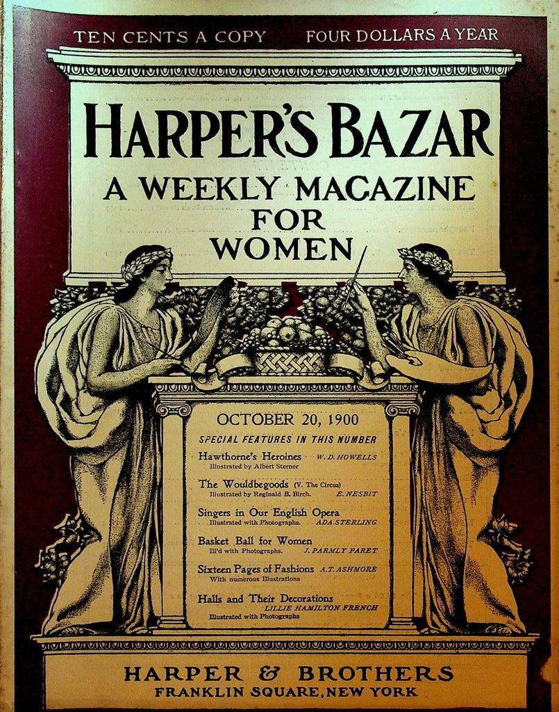 Harper's Bazar Bazaar October 20 1900 Women's Basketball Fashion Opera Stars0