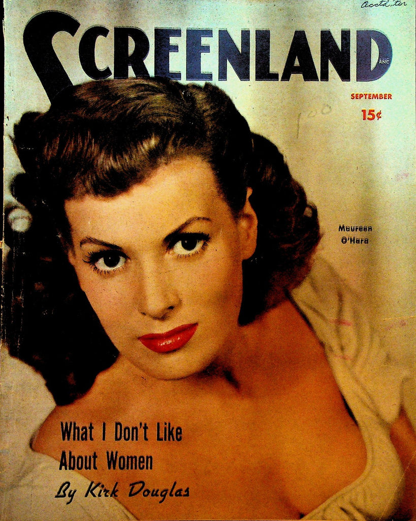 Screenland Magazine September 1950 Maureen O'Hara Kirk Douglas Ava Gardner0