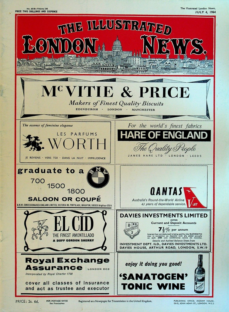 Illustrated London News July 4 1964 Wimbledon Tennis World Trade Center Haiti