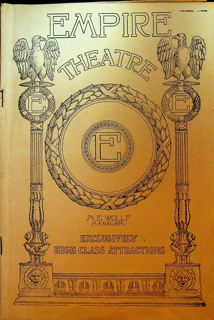 The Brixton Burglary Playbill June 7 1915 Empire Theatre Syracuse Henry Gsell0
