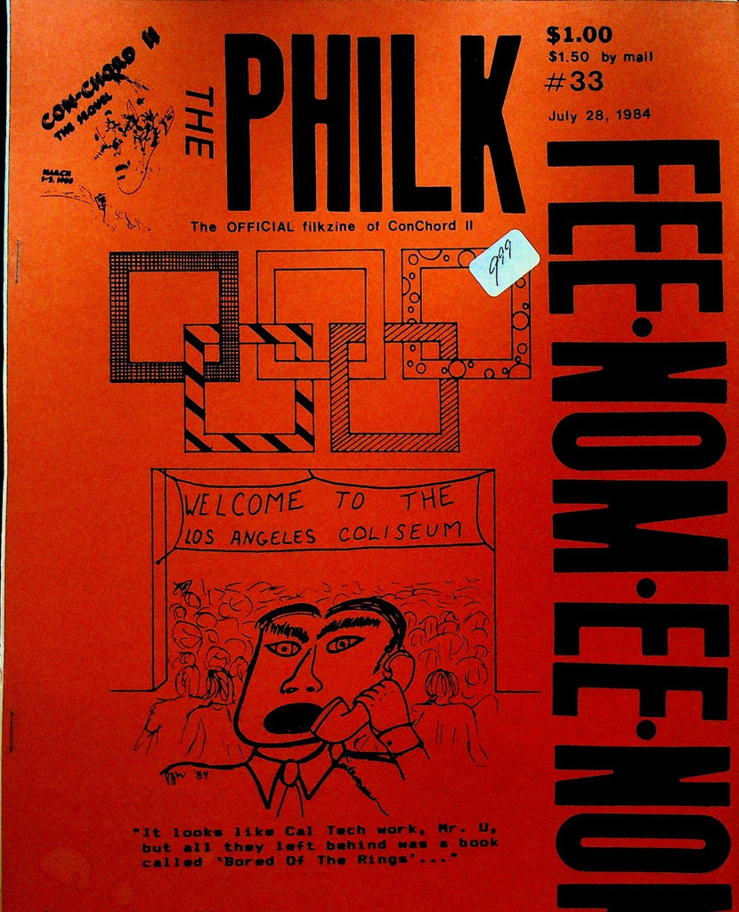 The Philk Fee-Nom-Ee-Non Filk Music Fanzine Science Fiction 33 July 28 19840
