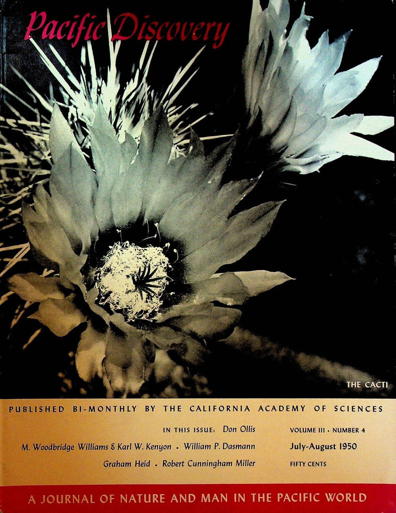 Pacific Discovery Magazine July 1950 Cacti Scammon Lagoon Turtle Hunters