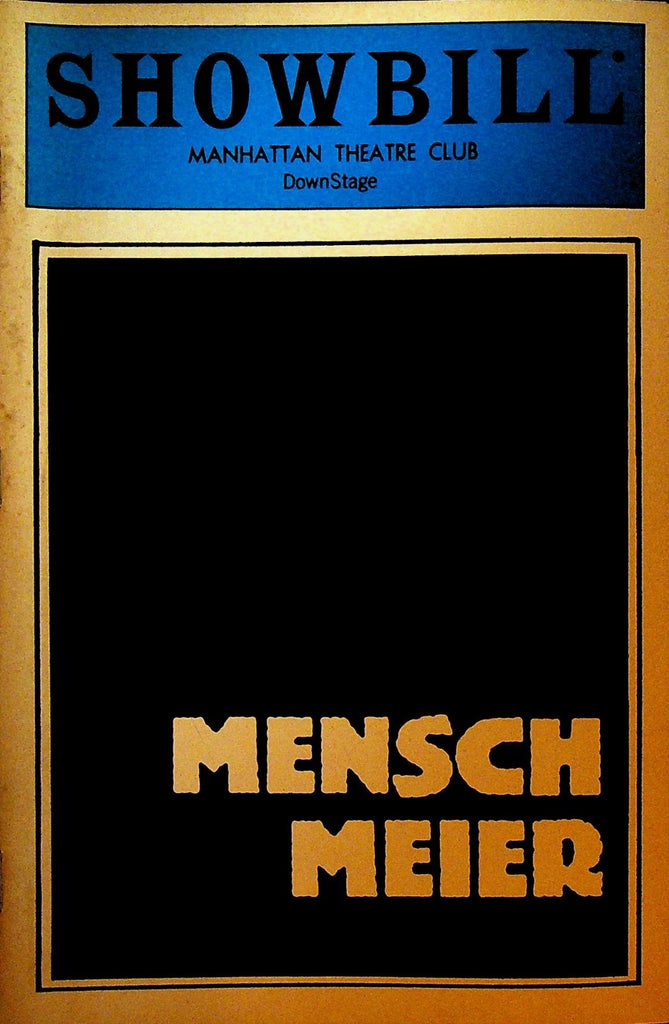 Mensch Meier Showbill February 1984 Thor Fields Stephen McHattie0