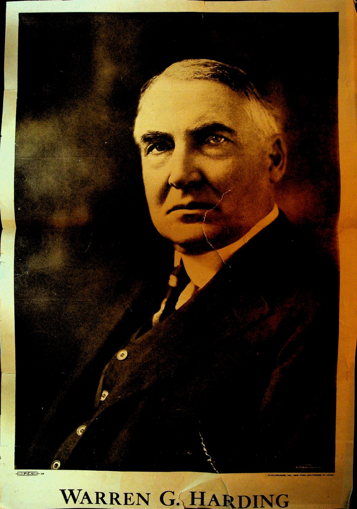 Warren Harding 1920 Edmonston Studio Poster President0