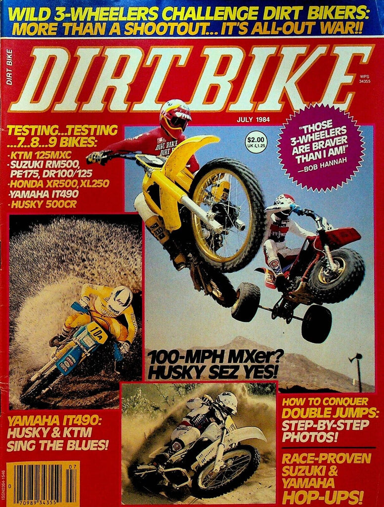 Dirt Bike Magazine July 1984 Gary Bailey Suzuki Husqvarna Honda Yamaha KTM