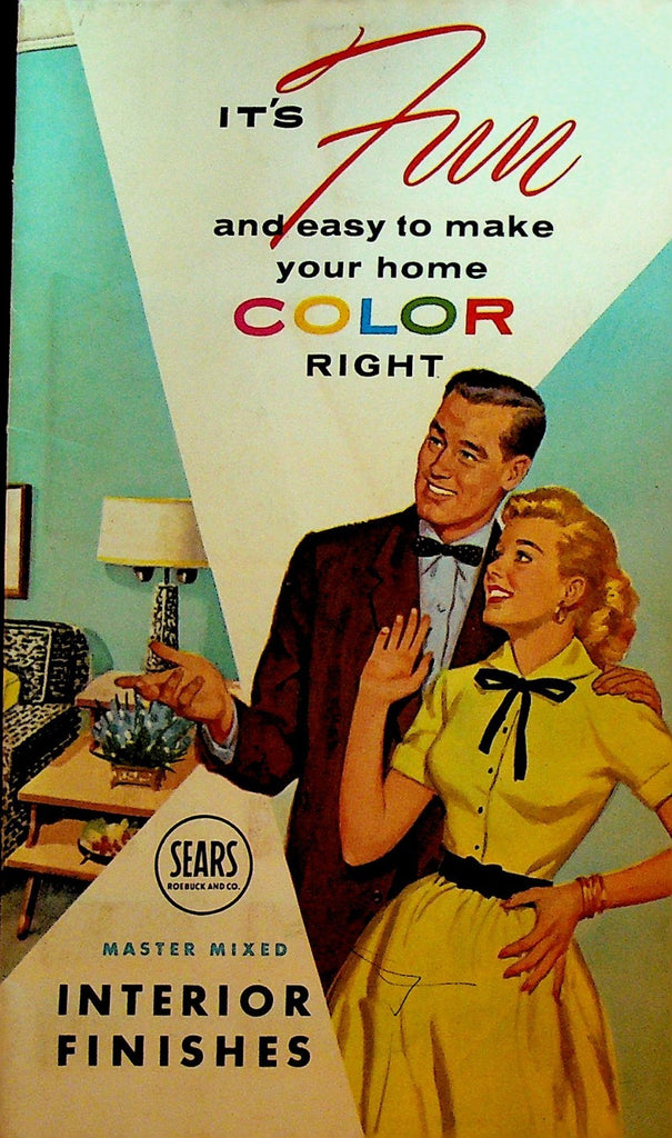 Sears Interior Finishes Paint Brochure With Chips 1956 Make Your Color Right0