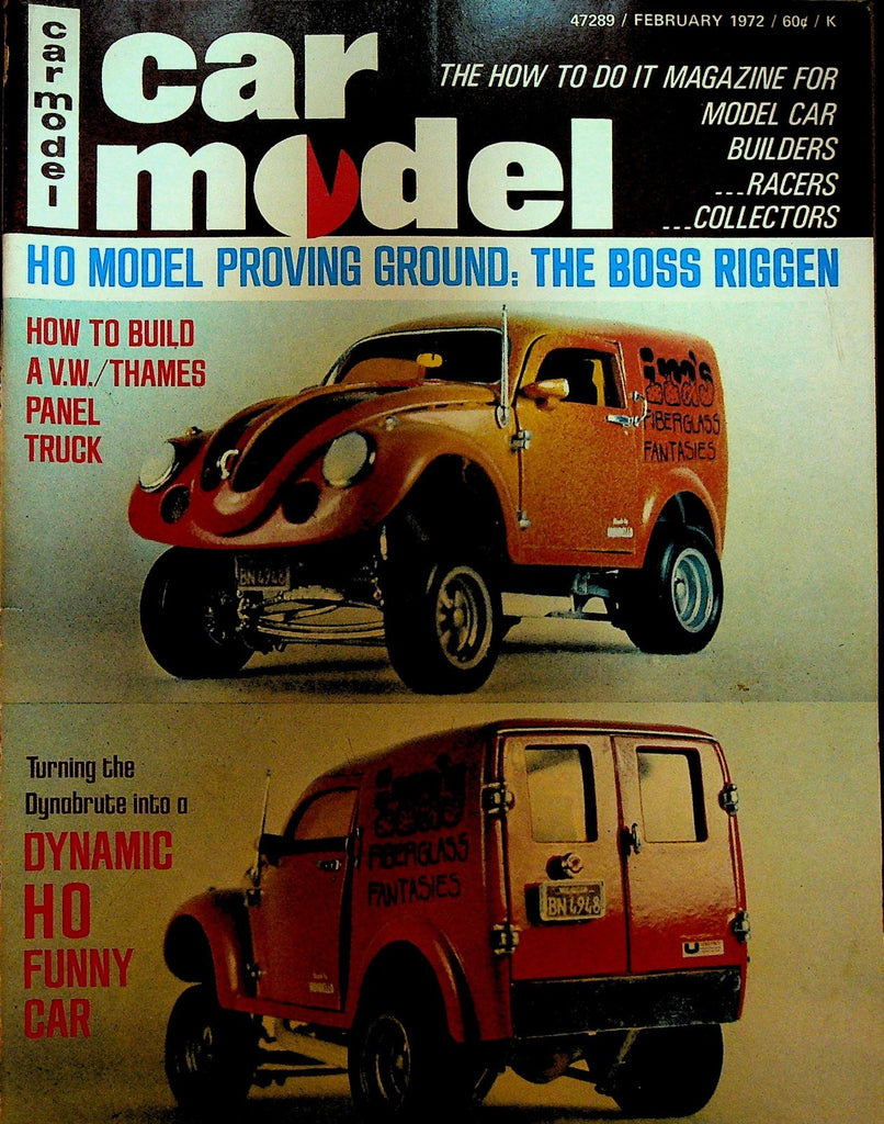 Car Model Magazine February 1972 The Boss Riggen VW Thames Panel Truck0