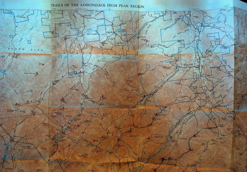 Trails of the Adirondack High Peak Region Map 19770