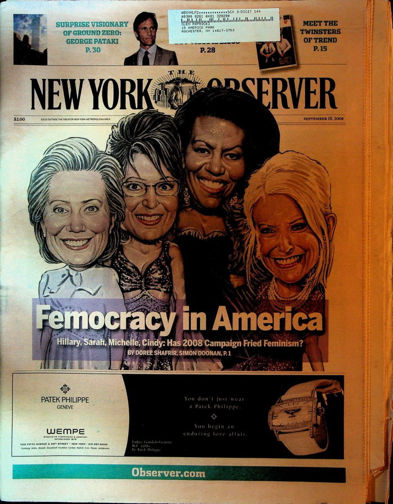New York Observer September 15 2008 Michelle Obama WTC Ground Zero Plans0