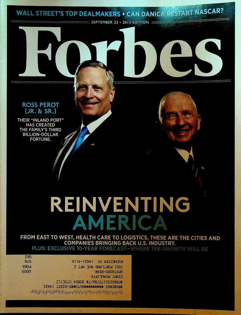 Forbes Magazine September 23 2013 Ross Perot Danica Patrick Steven Cohen0