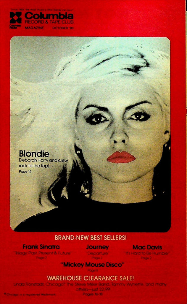 Columbia Record & Tape Club Catalog October 1980 Blondie0