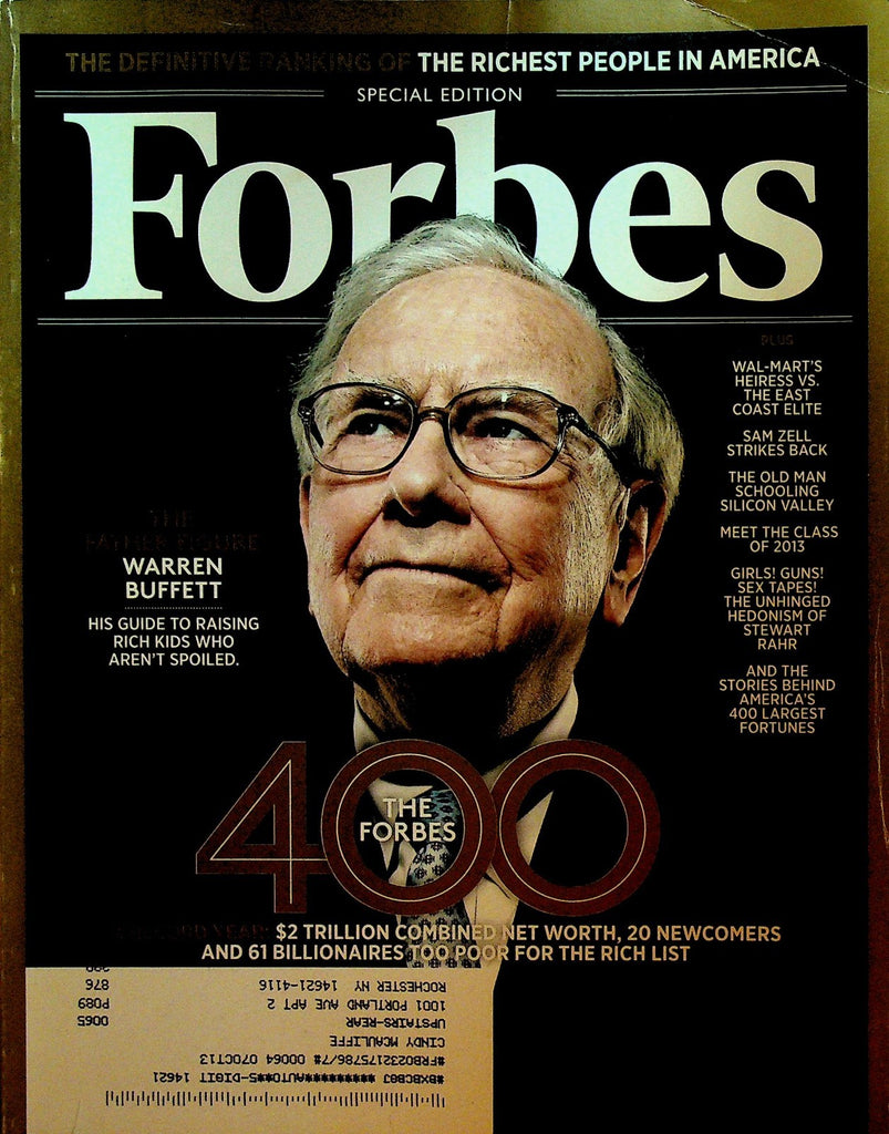 Forbes Magazine October 7 2013 Richest People in America Warren Buffett0