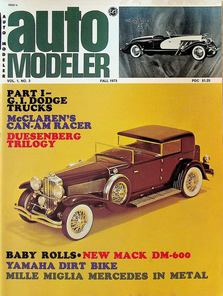 Auto Modeler Magazine Fall 1973 Rolls Royce Duesenberg Yamaha Dirt Bike0