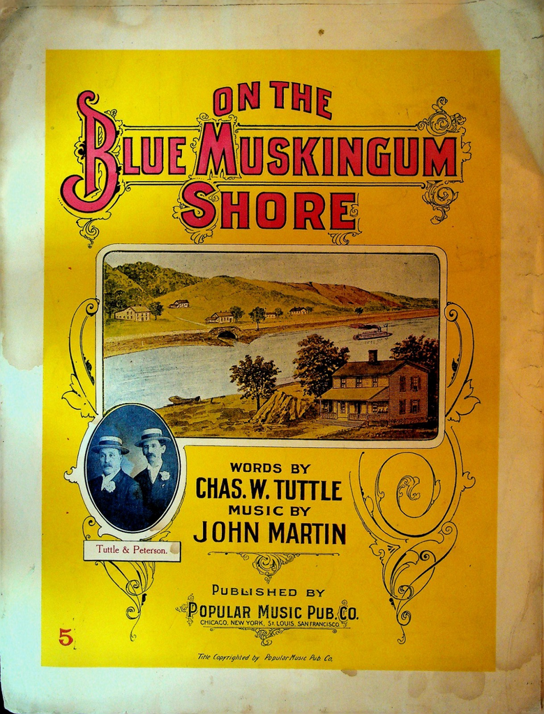 On the Blue Muskingum Shore Sheet Music 1905 Charles W Tuttle John Martin Ohio0