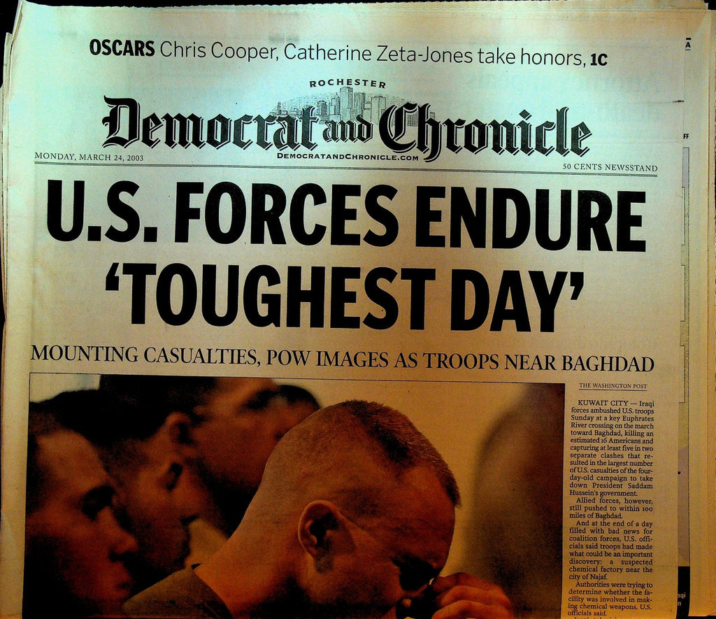 Rochester Democrat & Chronicle March 24 2003 Iraq War Toughest Day0