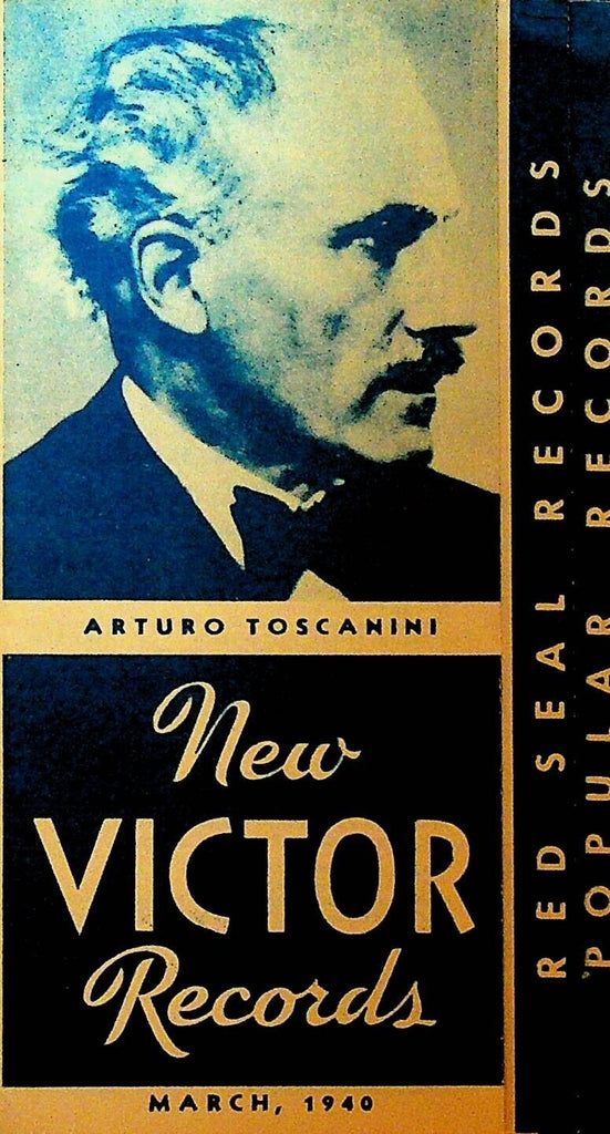 New Victor Records Record Brochure March 1940 Arturo Toscanini Sammy Kaye